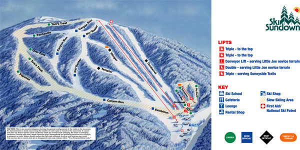 Ski Sundown Ski Trail Map