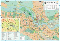 Skopje Tourist Map