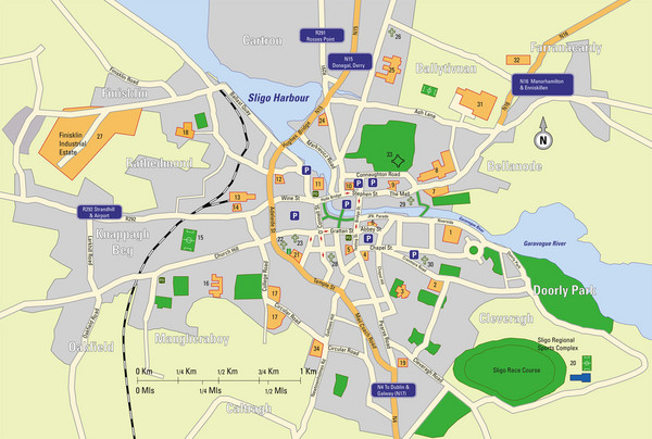 Map Of Sligo Town Sligo City Map - Sligo Ireland • Mappery
