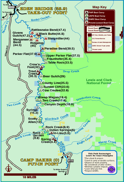 Smith River Fishing Map Smith River State Park Map - Smith River State Park Mt Usa • Mappery