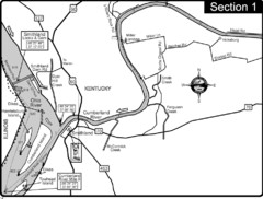 Smithland, KY Cumberland & Ohio Rivers Map