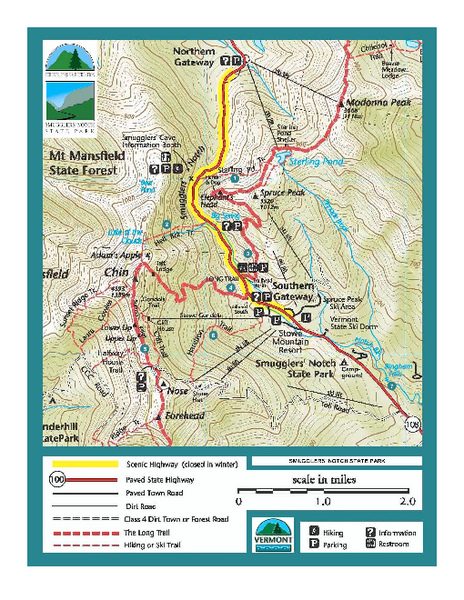 Smugglers Notch Hiking Trail Map Smugglers Notch Trail Map - 6443 Mountain Road Stowe Vermont 05672 • Mappery