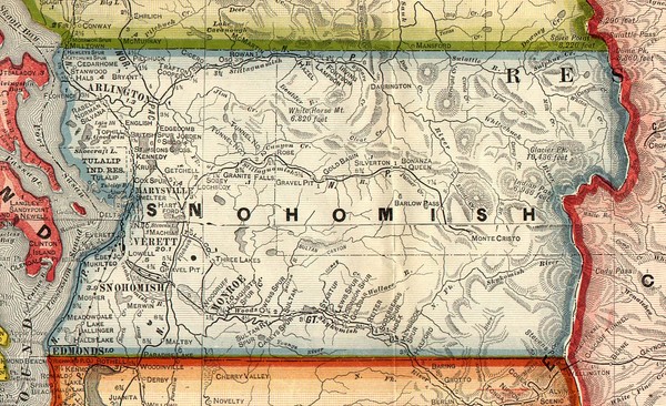 Snohomish County Washington, 1909 Map