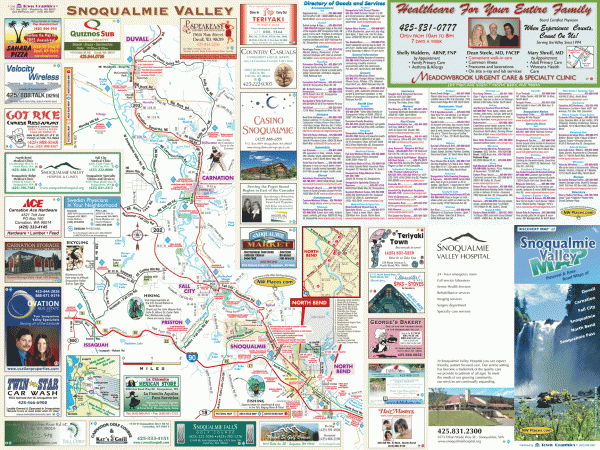Snoqualmie Valley tourist map