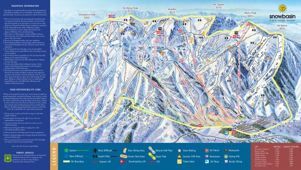 Snowbasin Ski Trail Map