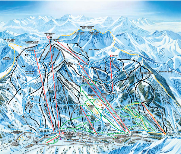 Snowbird Ski and Summer Resort Ski Trail Map