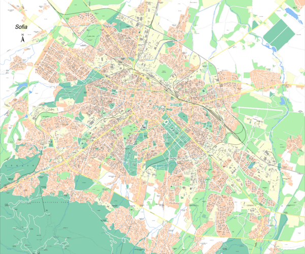 Sofia City Street Map