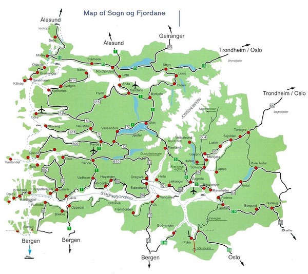 Sogn og Fjordane Region Map