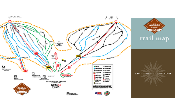 SolVista Basin at Granby Ranch Ski Trail Map