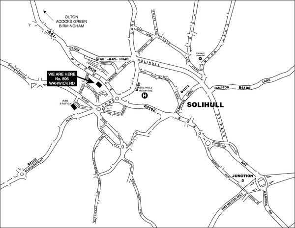 Solihull Town Map