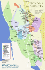 Sonoma Country Wine Map