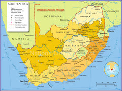 South Africa Tourist Map