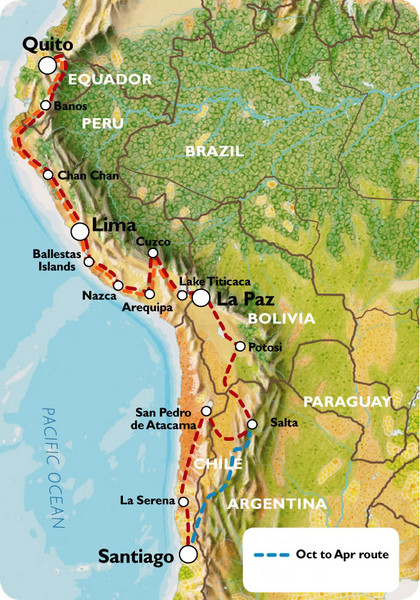 South America Tour Map