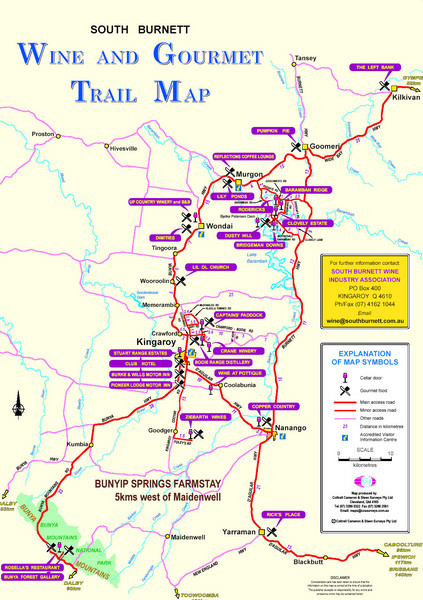 South Burnett Trail Map