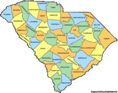 South Carolina Counties Map South Carolina Counties Map