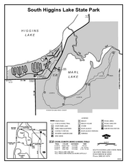 South Higgins Lake State Park, Michigan Site Map