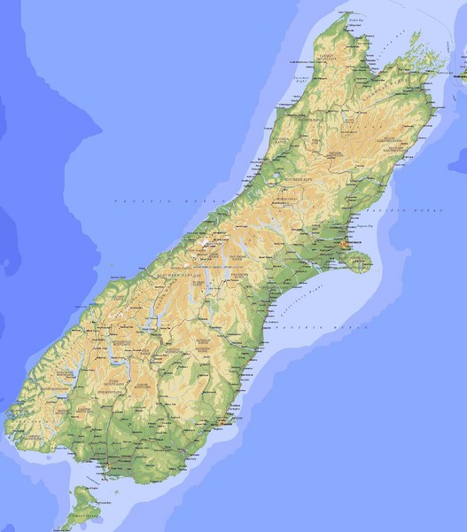 South Island Map