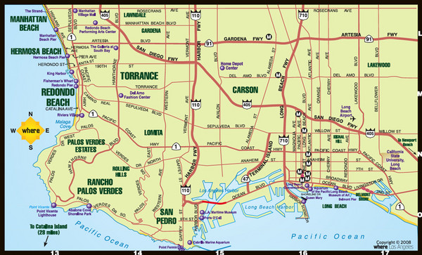 South Los Angeles Tourist Map