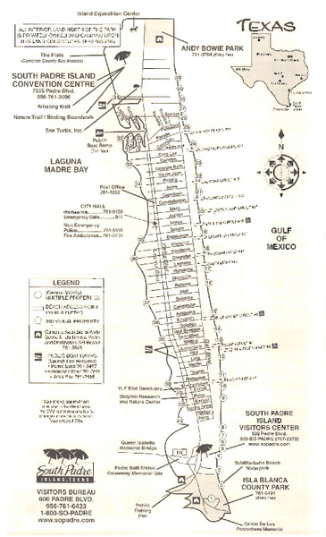 South Padre Island Map