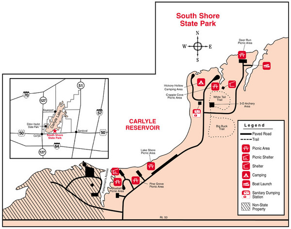 South Shore State Park, Illinois Site Map