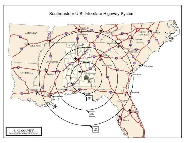 Southeastern U.S. Map