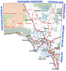 Southern Australia Area Map