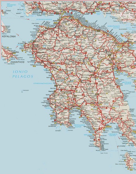 Southern Greece Map