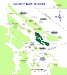 Southern Gulf Islands Map Southern Gulf Islands Map