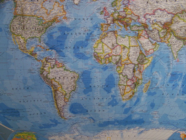 Southern Hemisphere World Map