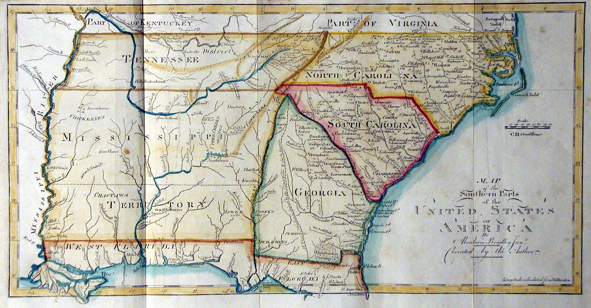 Southern Parts of US Map • mappery