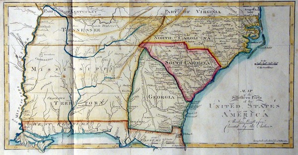 Southern Parts of the US Map