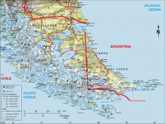 Southern Tip of South America Map