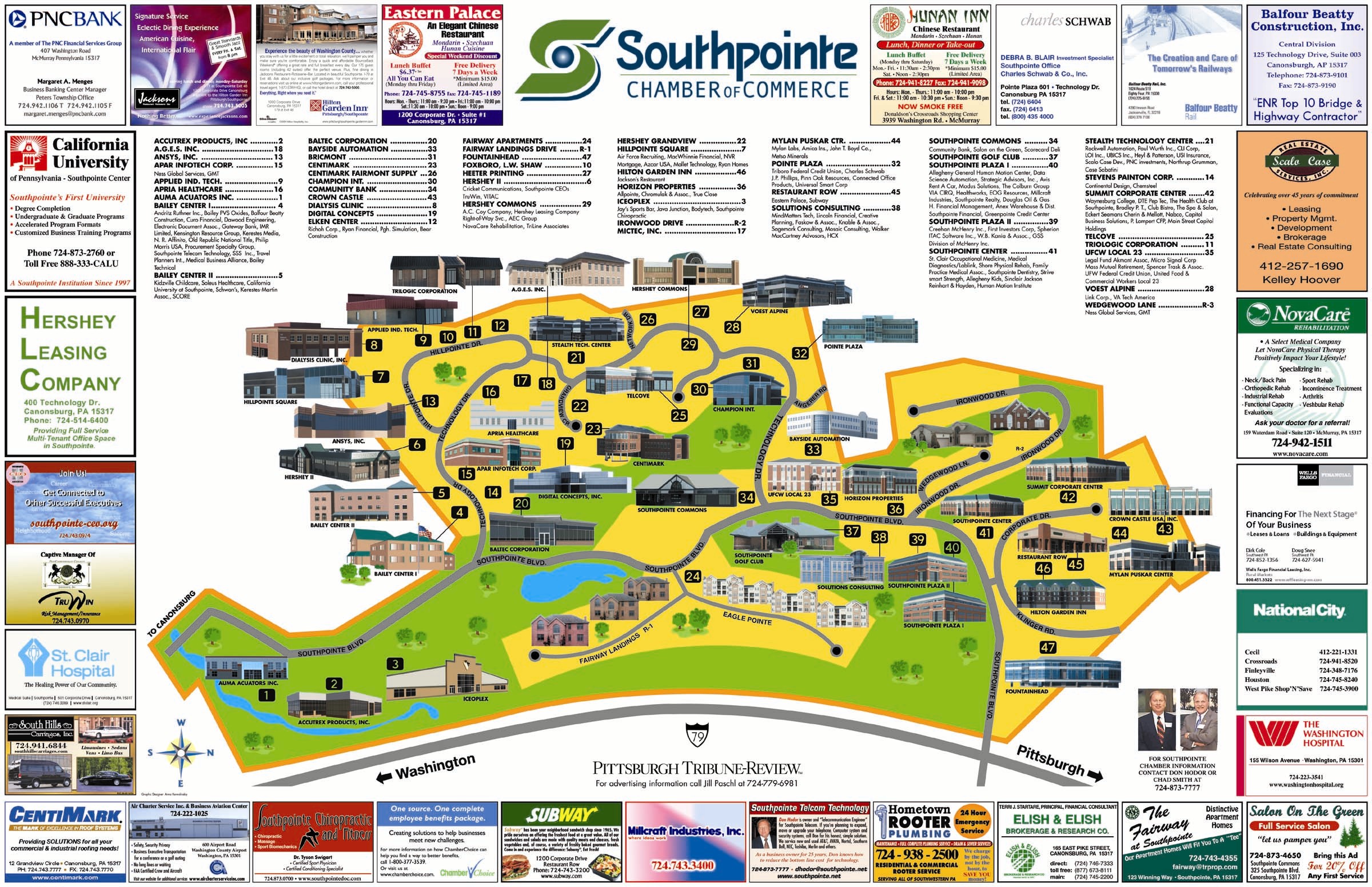 Southpointe Community Map Southpointe near Canonsburg PA US • mappery