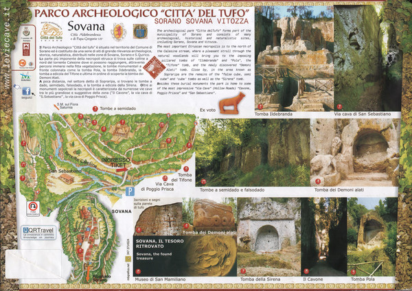 Sovana. Parco archeologico "Citta del tufo" Map