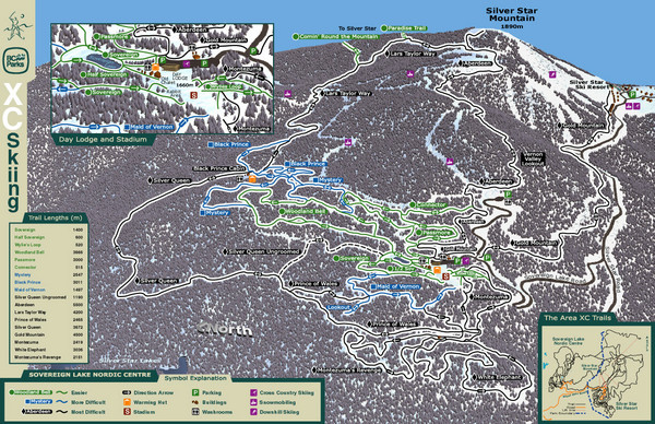 Sovereign Lake Nordic Ski Trail Map