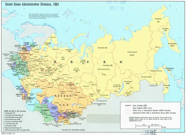 Soviet Union 1981 Map
