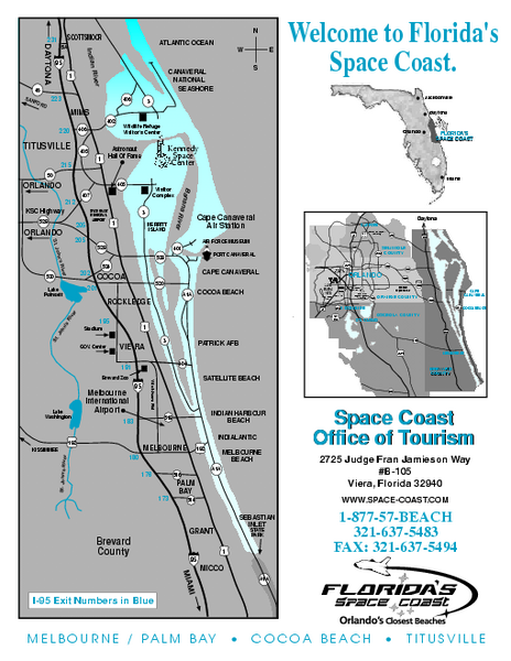Space Coast, Florida Map