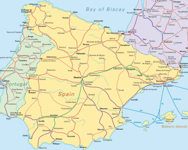 SPAIN AND FRANCE MAP - Recana Masana