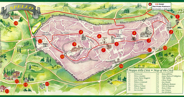 Spello Tourist Map