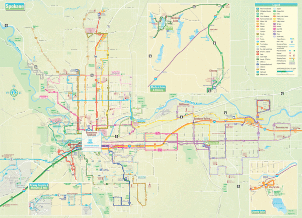 Spokane Guide Map