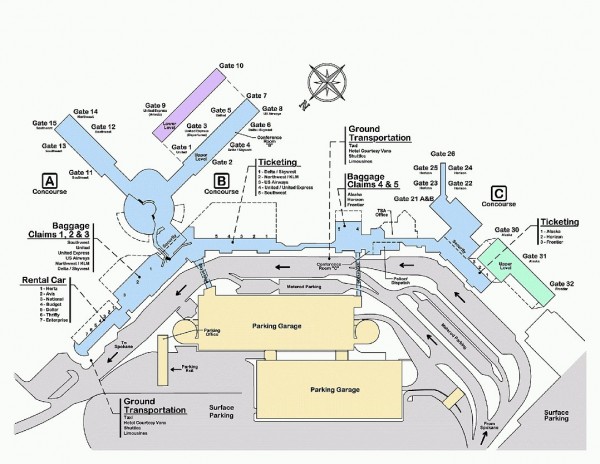 Spokane International Airport Terminal Map