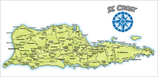 St Croix Virgin Islands Map St Croix Island Map - St Croix Us Virgin Islands • Mappery