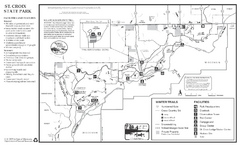 St. Croixs State Park Winter Map