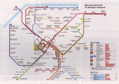 St. Georges Hospital Bus Services Map