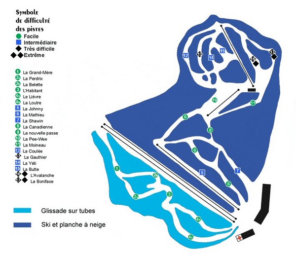 St-Mathieu les Cantons Ski Trail Map