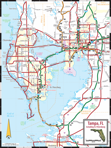 Editable map St Petersburg Florida pdf
