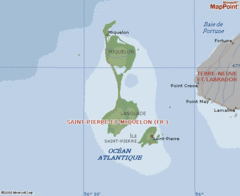 St. Pierre and Miquelon Map St. Pierre and Miquelon Map