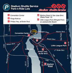Stadium Shuttle Service Map