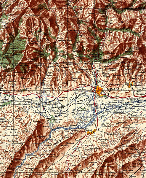 Stalinabad 1956 Map