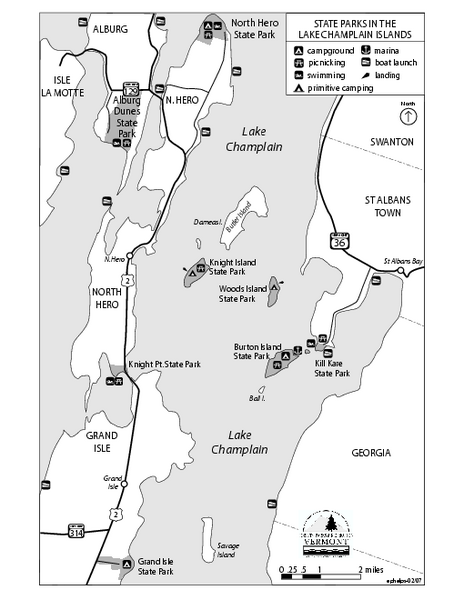 Champlain Islands Vermont Map State Parks Of Champlain Islands Map - St Albans Bayvermont 05481 • Mappery